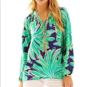 Lilly Pulitzer Elsa Top Silk Blouse